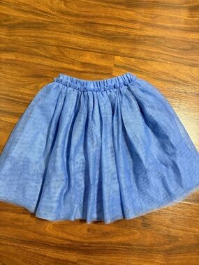 Place Blue Circle Skirt with Elastic Waist